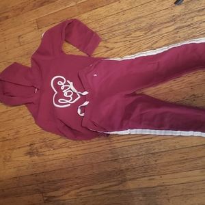 Burgundy girls matching set